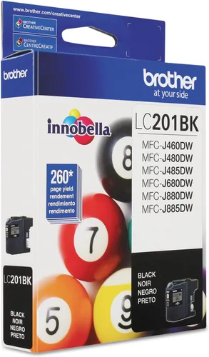 Vista 3 de Cartucho de tinta de rendimiento estándar LC201BK Brother, Negro