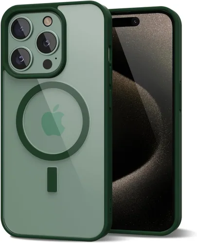 Vista 100 de oakxco Funda magnética transparente compatible con Magsafe, bonita funda delgada y transparente de poliuretano termoplástico no amarillenta, carcasa