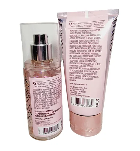 Vista 2 de Bath And Body Works A Thousand Wishes - Juego de bolsas de regalo de tamaño de viaje, fragancia fina, crema corporal ultra karité, gel de manos