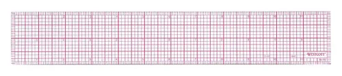 Vista 5 de Westcott 8ths - Regla transparente biselada de 6 pulgadas (B-50), transparente