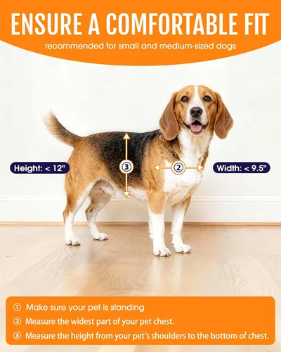 Vista 12 de Powools - Puerta para perros de hasta 45 libras, mediano - 15.7 x 12.5 pulgadas Robust Steel, 12.6" x 10" Flap Opening, Indoor Outdoor Use