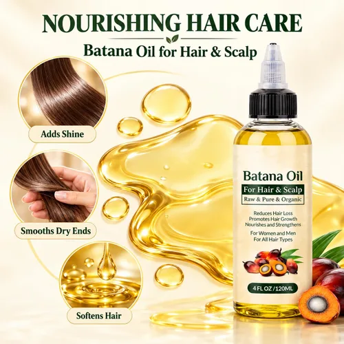 Vista 7 de 100% Pure Batana Oil for Hair Growth - Natural Scalp Care 4.23 Fl Oz