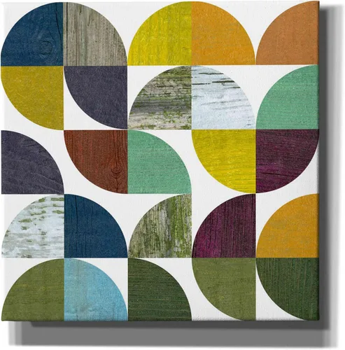 Vista 7 de Epic Graffiti 'Rustic Rounds 3.0' de Michelle Calkins, lienzo de arte de pared Giclée, 12 x 12 pulgadas