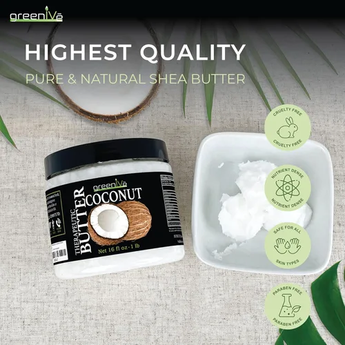 Vista 9 de GreenIVe - Aceite de coco crudo virgen 100% puro - Orgánico - Puro - Virgen - Exclusivo en Amazon (16 onzas)