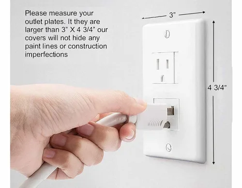 Vista 4 de Safety Innovations - Juego de 6 tapas de enchufe de cierre automático (2 tornillos), una alternativa a los enchufes de pared para enchufes a prueba