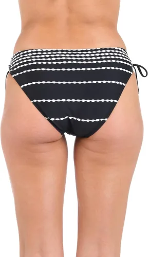 Vista 2 de La Blanca Parte inferior de bikini hipster con lazo lateral para mujer Negro/ Luces de la ciudad