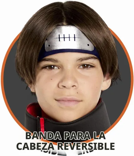 Vista 3 de InSpirit Designs Disfraz de túnica Naruto Akatsuki para niños, multicolor