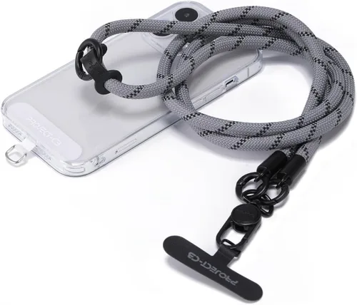 Vista 18 de 1 cordón para teléfono, 2 lengüetas para teléfono, cordones para teléfono celular alrededor del cuello, cordón de cuerda, correa universal ajustable