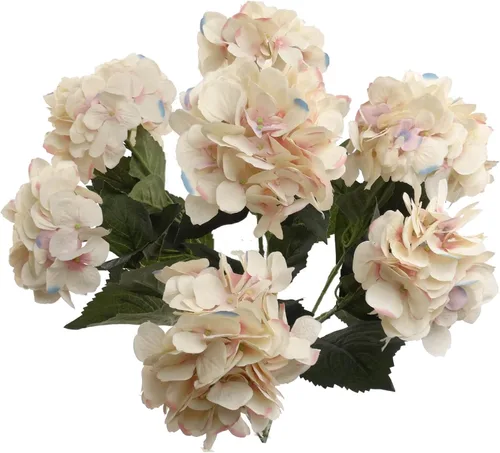 Vista 15 de Larksilk Arbusto artificial beige de la hortensia, flores al aire libre