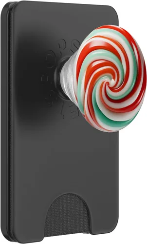 Vista 7 de Piruleta de Navidad verde rojo blanco PopSockets Standard PopGrip