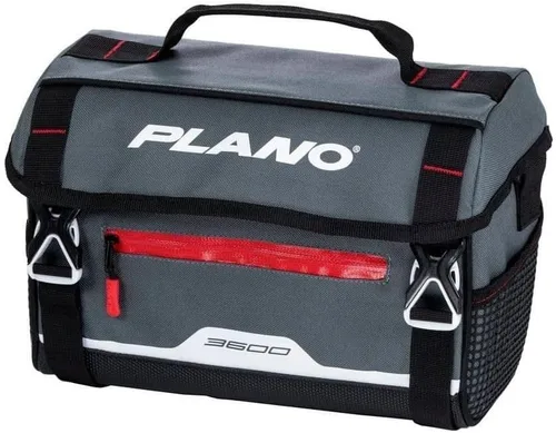 Vista 11 de Plano Bolsa de aparejos de pesca de vanguardia para fines de semana, base impermeable moldeada, almacenamiento espacioso, mangas de herramientas