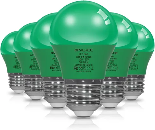 Vista 14 de ORALUCE Bombilla de porche rosa equivalente a 40 W, bombillas LED A15 para decoración e iluminación de fiestas de Halloween, Navidad, bombilla