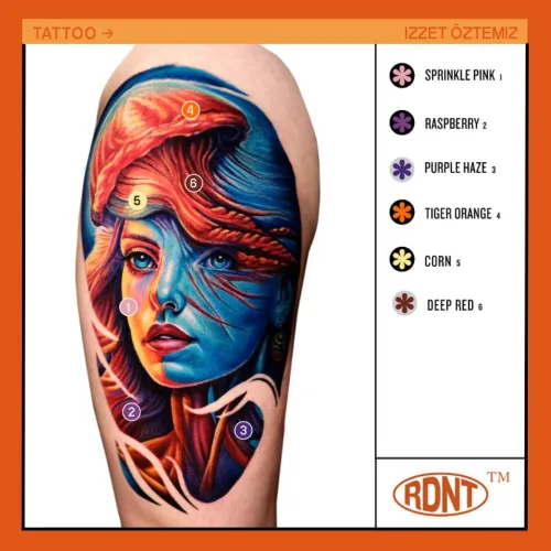 Vista 5 de Radiant Colors Juego de tinta de tatuaje pastel 1/2oz Kit de botellas pigmento fabricado en EE. UU