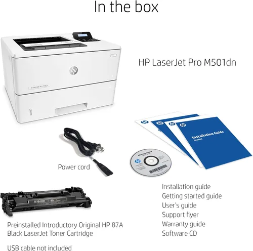 Vista 4 de HP LaserJet Pro M501dn Impresora dúplex con garantía in situ de un año, al siguiente día laborable (J8H61A)