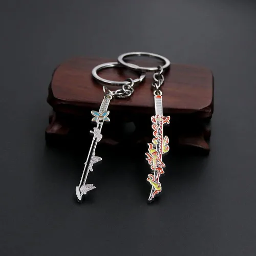 Vista 3 de SONGCHANGJEWELRY Kimetsu No Yaiba Demon Slayer Sword Keychain - Nichirin Sword Keychain - Gifts for Men Fans