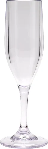 Vista 5 de G.E.T. SW-1401-1-SAN-CL - Vasos de champán de plástico irrompibles sin BPA, 6 onzas, transparente (juego de 12) Apto para lavavajillas, sin BPA