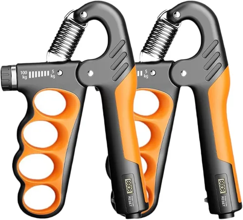 Vista 5 de Grip Strength Trainer, 5-100KG (11-220 LB) Adjustable Resistance Forearm Hand Gripper Strengthener with Counter, Hand Wrist Exercise Workout