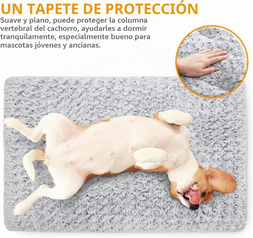 Vista 3 de Cama para Perro Almohadilla de Perrera Lavable Antideslizante Alfombrilla de Jaula para Perros Pequeños y Gatos (24 pulgadas)
