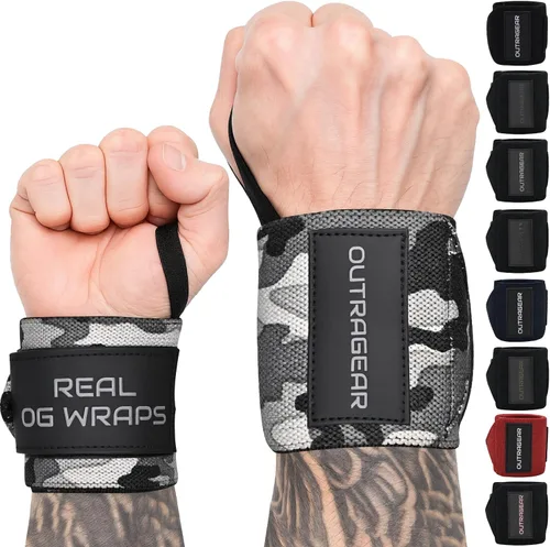 Vista 8 de 18" OG-Grade Wrist Wraps for Weightlifting – Heavy Duty Wrist Support with Thumb Loop & Lockdown Strap – Wrist Straps for Powerlifting, Bench Press