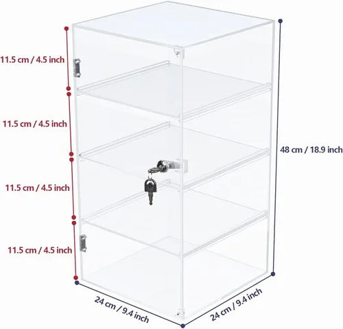 Vista 2 de Choowin - Vitrina acrílica con cerradura y puerta