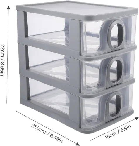 Vista 3 de PRETYZOOM Organizador de escritorio Caja de almacenamiento para suministros de oficina, maquillaje, cosméticos, diseño elegante para organización