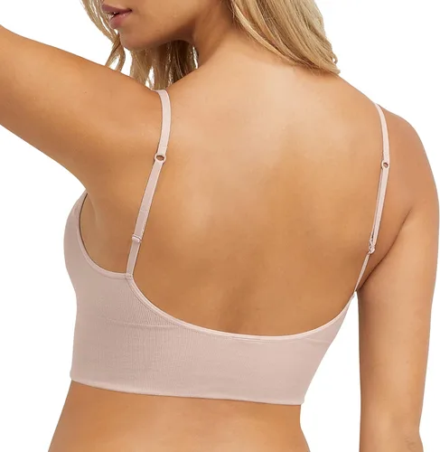 Vista 3 de Maidenform Brasier sin costuras M Rib para mujer, sin botones, con cuello en V, copas extraíbles