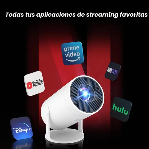 Vista 2 de Mini Proyector con WiFi y Bluetooth, Soporte 4k, Proyector Portátil para Exteriores, Proyector Inteligente con Android, Aplicación Integrada