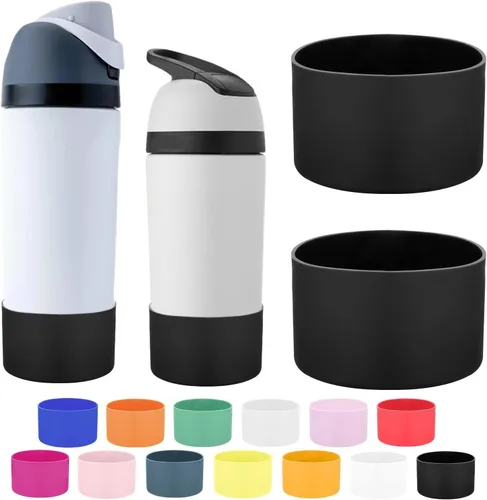 Vista 22 de Mity rain Bota de silicona 2PCS para botella de agua Owala FreeSip Malvavisco tímido