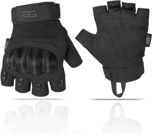 Vista 14 de Glove Station - Guantes tácticos de nudillos sin dedos para hombre - Guantes de motocicleta para tiro táctico, Airsoft, caza, trabajo policial