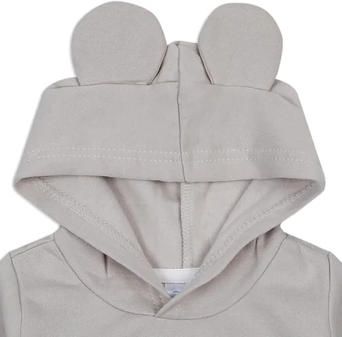 Vista 3 de Disney Mickey Mouse Baby Boys - Conjunto de sudadera con capucha y pantalones para bebés - Beige