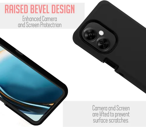 Vista 3 de Jackpotwireless - Funda para OnePlus Nord N30 5G, de cuerpo completo, resistente, de doble capa, a prueba de golpes, con soporte y protector de Negro