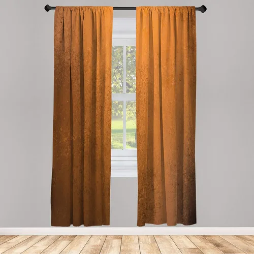 Vista 40 de Ambesonne - Cortinas amarillas para ventana, arte moderno escandinavo de escena de jardín con flores de tulipán y mariposas bailando, juego de 2