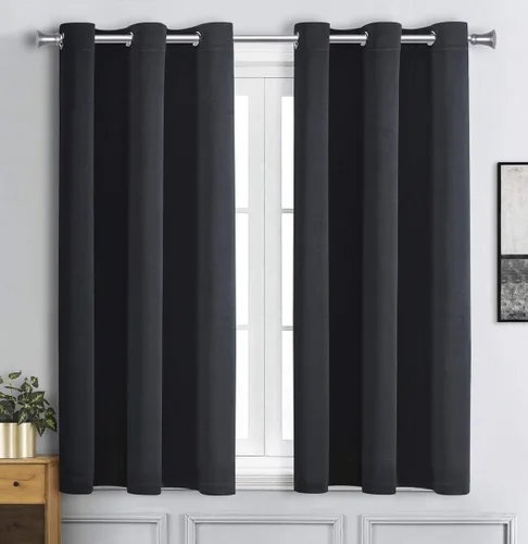 Vista 32 de WPM - Cortinas opacas de triple tejido, para oscurecer la habitación, 2 paneles para sala de estar, color beige, con aislamiento térmico y ojales