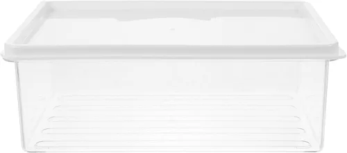 Vista 10 de Hemoton Recipiente de almacenamiento de tocino para refrigerador, caja hermética de carne fresca, 7.87 x 7.87 x 7.87 pulgadas, plástico transparente