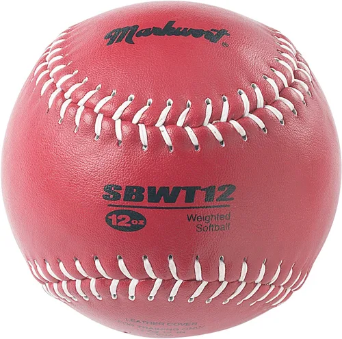 Vista 6 de Markwort Funda de cuero con peso de 12 pulgadas para softballs