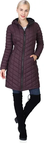 Vista 15 de Outdoor Ventures Abrigo Puffer Largo con Capucha Maryan para Mujer, Ultra Ligero, Cálido, Thermolite (Fiel a la talla. Orden Tamaño Normal) Tinta