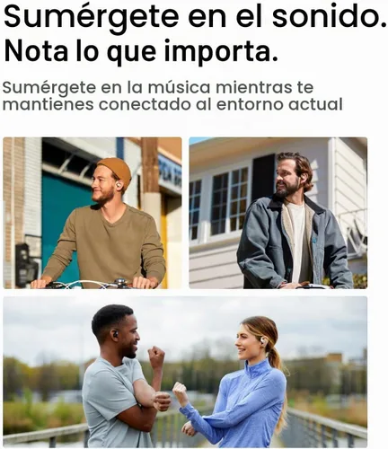 Vista 6 de SHOKZ OpenFit - Auriculares True Wireless Bluetooth de Oreja Abierta con Micrófono, Auriculares con Ganchos para los Oídos, Resistente al Sudor