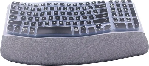 Vista 10 de Logitech K350 MK570 MK570 - Funda de silicona para teclado inalámbrico, Logitech K350 MK550 MK570 (negro)