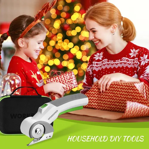 Vista 9 de WORKPRO Tijeras eléctricas inalámbricas con 2 cuchillas y tijeras eléctricas inalámbricas WORKPRO