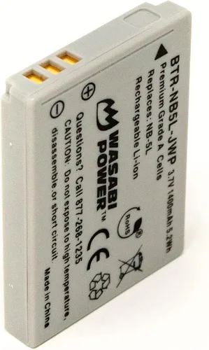 Vista 3 de Wasabi Power Batería (paquete de 2) para Canon NB-5L Batería para Canon NB-5L y Canon PowerShot S100, S110, SD700 es, SD790 es, SD800 es, SD850 es