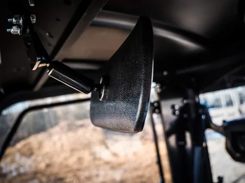 Vista 5 de SuperATV Espejo retrovisor para Can-Am Defender (ver ajuste) Totalmente ajustable Mide 10.25 x 4 pulgadas Incluye todos los accesorios