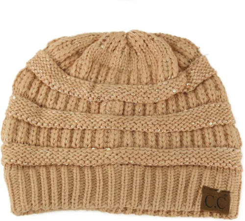 Vista 49 de CC Classic Winter Fall Trendy Chunky Stretchy Cable Knit Beanie Hat 2 tonos púrpura/azul marino