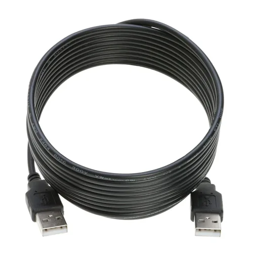 Vista 4 de Cable USB 2.0 tipo A macho a A macho, negro/blanco, 3 pies, 6 pies, 10 pies, 15 pies (3 pies, negro)