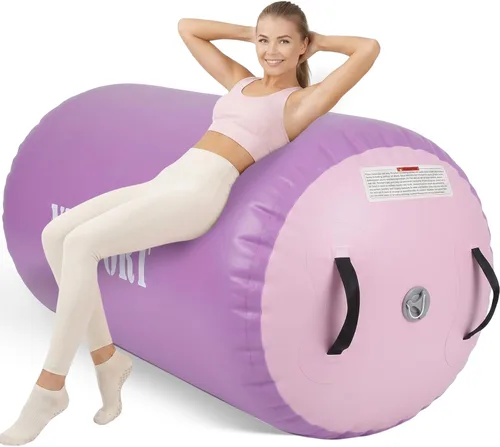 Vista 13 de Air Barrel - Barril de Aire Rodillo de Gimnasia para Entrenador de Flic Flac Hacia Atrás, Colchoneta de Aire con Bomba para Entrenamiento