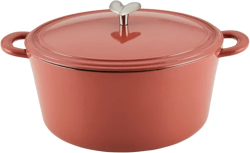 Vista 14 de Ayesha Curry Kitchenware - Sartén de hierro fundido esmaltado con mango auxiliar y boquillas de vertido, 12 pulgadas, color azul ancla