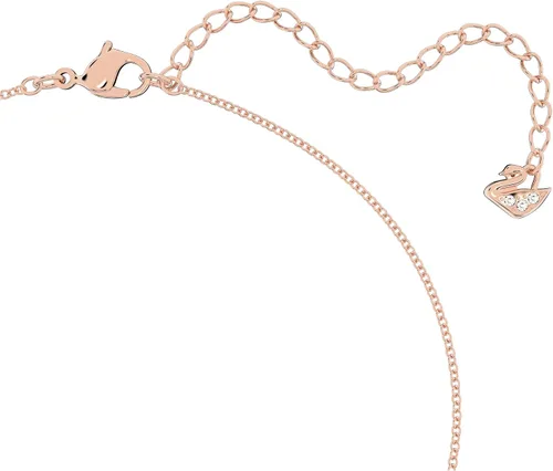 Vista 3 de Swarovski Collar Lilia, Mariposa, Blanco, Baño en tono oro rosa