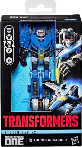 Vista 5 de Transformers Studio Series ONE Thundercracker, figura de acción de conversión de lujo de 5.25 pulgadas, juguetes robot para mayores de 8 años