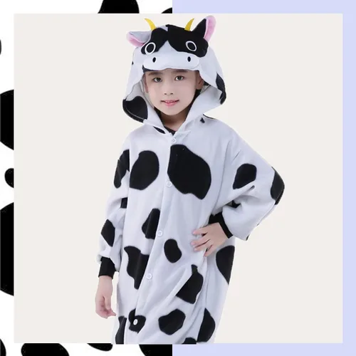 Vista 2 de SWEETXIN Pijama unisex para adultos y niños, para Halloween, Navidad, ropa de dormir, traje de cosplay para mujeres y hombres
