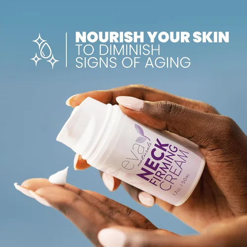 Vista 3 de Eva Naturals Crema reafirmante para el cuello para mujeres, crema de cuello para reafirmar, tensar, levantar la piel flácida, hidratante