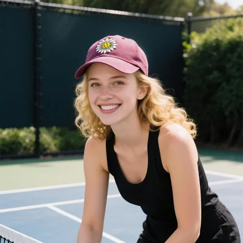 Vista 7 de Waldeal Sombrero de pickleball para mujer, gorra de béisbol de mezclilla lavada con margaritas bordadas ajustables